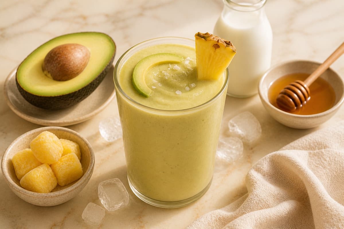 Avocado pineapple smoothie