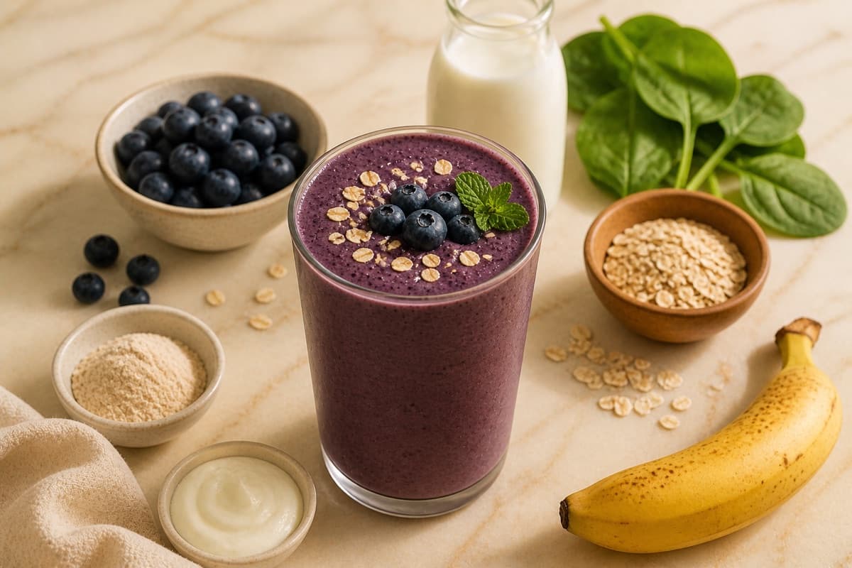 Blueberry greens smoothie